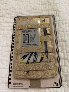 Notebook Tidy Phone and Accessory Organizer - Gold